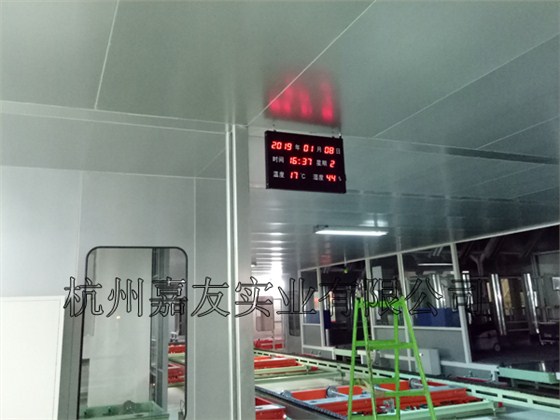 吉利汽車(chē)噴涂車(chē)間溫濕度顯示屏3